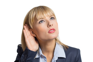 Business Woman Listening