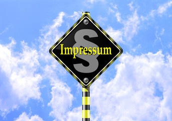 IMPRESSUM ROAD SIGN