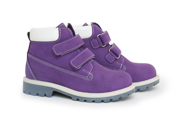 Purple children`s boots