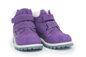 Purple children`s boots