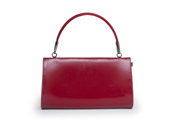 Elegant woman bag on white