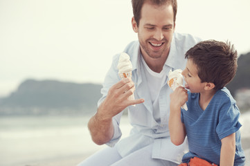 Eating icecream together