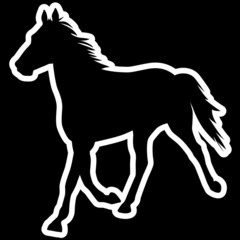 Fototapeta na wymiar vector silhouette of horse