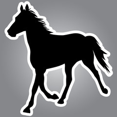 vector silhouette of horse