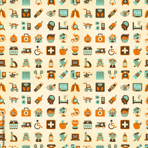 seamless retro Medical pattern Stock image and royaltyfree vector Pattern seamless medical thehungryjpeg cart