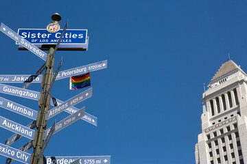 Sister cities of LA sign