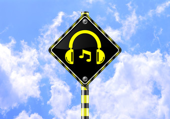 EAR MUSIC ROAD SIGN
