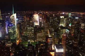 Poster Nachtlandschap van New York © giovanniluca