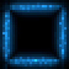 Abstract technology background, pixelated digital frame