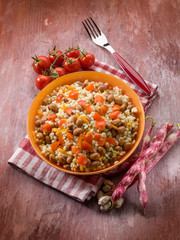 barley risotto with beans and tomatoes