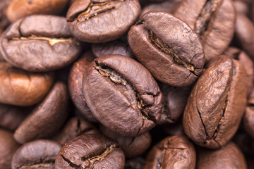 Heap of coffee beans