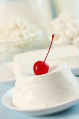 ricotta  with cherry
