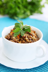Lentil porridge with parsley