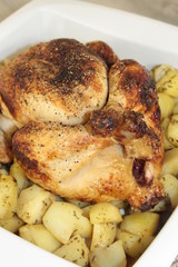 poulet et pommes de terre