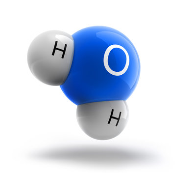 Weissblaues Wassermolek&uuml;l