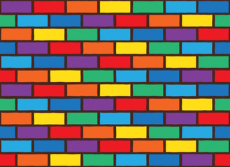 rainbow bricks pattern