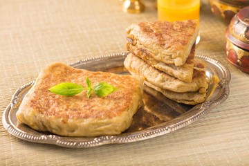 mutabbaq a popular arab bread stuffed with meat
