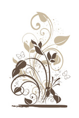 floral marron grunge