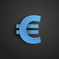 Modern stylish icon. Euro sign