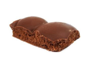 porous chocolate isolated