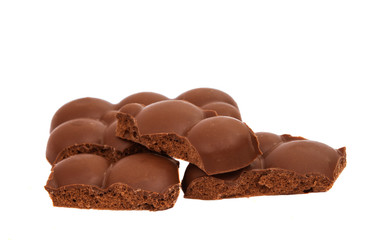porous chocolate isolated