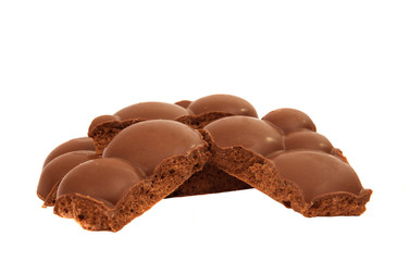 porous chocolate isolated