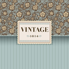 Obraz premium Vintage vector background in classical baroque style