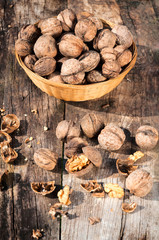 Walnuts in basket