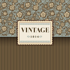 Vintage vector background in classical baroque style
