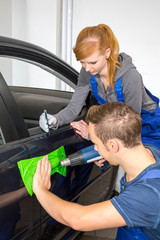 car wrapping professional wrap car door handle in colorful film