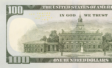 New One Hundred Dollar Bill - Back Right Half