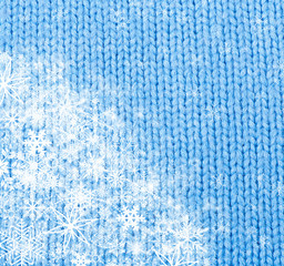 Knit woolen Christmas festive background for winter time
