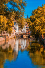 Fototapeta premium Sunny autumn day in Strasbourg France
