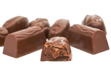 chocolate candy isolated
