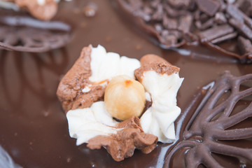 chocolate cake isolated