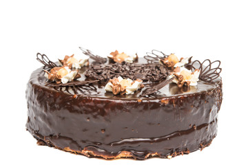 chocolate cake isolated