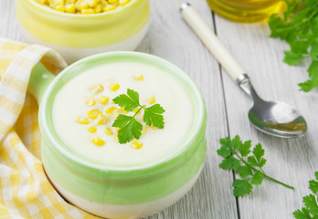 Cream soup with corn
