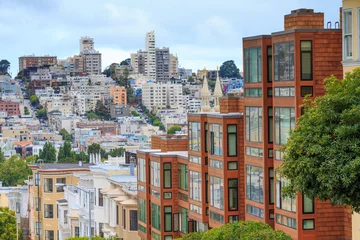 Fotobehang Typische wijk in San Francisco, Californië © Zechal