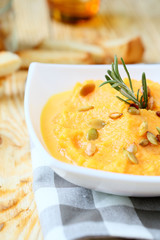 Pumpkin puree with rosemary