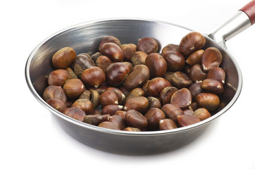 delicious group of chestnuts close up shoot