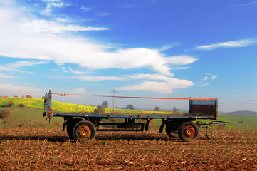 Fototapeta premium Agriculture trailer