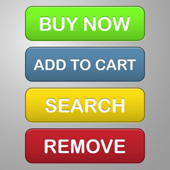 buttons set colored text