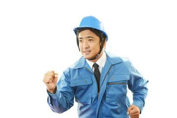 笑顔の作業員