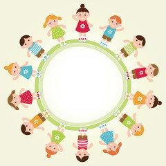 Kids frame. Vector illustration.