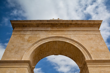 Arch of Triumph in Noto, Sicily, Italy