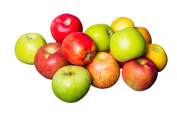 Fresh apples isolated on white