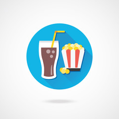 Vector Lemonade and Popcorn Icon