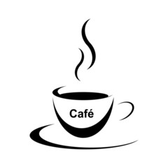 Tasse Cafe schwarz