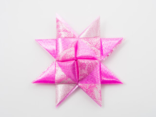 Pink gift star bows with ribbons