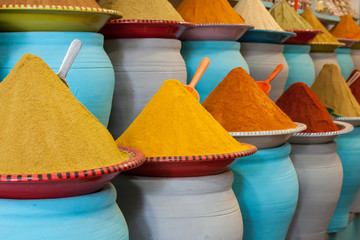 Spices at the market Marrakech, Morocco 